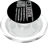 P-3 Orion Bandera Americana Militar Camo Avión P3 Orion PopSockets PopGrip para MagSafe