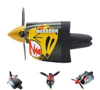 P-40 - Decoración de ventilación de avión de combate, aire de coche de combate con aromaterapia, clip ambientador estilo nariz de tiburón, adorno de tablero de aviones, eliminador de olores de larga