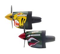 P-40 Fighter Decoración de ventilación de aire para coche con fragancia incorporada, clip ambientador de nariz de tiburón, ambientador de acción de hélice dinámica creativa (All)