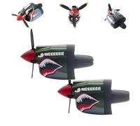 P-40 Fighter Plane Air Vent Decoration, Fighter Car Air Freshener Vent Clip, Mini P-40 Jet Dashboard Decor, Unique Gift for Pilots & Aviation Lovers, Long Lasting Odor Eliminator (Shark Mouth*2)