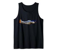 P-51 Mustang WWII Avión de Combate Historia de la aviación Militar de EE. UU Camiseta sin Mangas