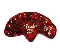 P as de celuloide Fender Premium, forma 351, color rojo, Moto extra pesadas, paquete de 12