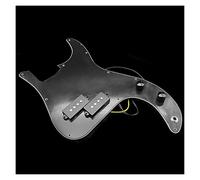 P Bass Prewired Loaded Pickguard Pickup Para Precision Bass Guitar 3 Ply PB Pickups Negro Blanco Piezas De Guitarra Eléctrica (Color : Bk)