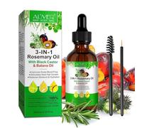 P-Beauty 1x Aceite Capilar 3en1 Aceite de Romero, Ricino y Batana 60ml - Aceite Esencial para Cuidado del Cabello, Piel y Uñas - Crecimiento Capilar - Aceite de Masaje, Aceite para Piel