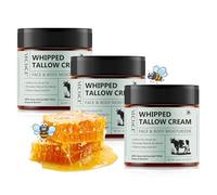 P-Beauty 3 cremas naturales para el cuidado de la piel con sebo de vacuno y miel - Whipped Tallow Cream - Crema hidratante para la piel - Sin parabenos siliconas y fragancias - Piel seca y sensible