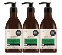 P-Beauty 3 jabones líquidos para manos con aceite de semilla de cáñamo, 270 ml, jabón de manos natural, jabón de espuma para una limpieza suave, hidratación intensa y piel flexible, vegano y