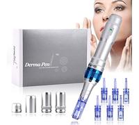 P-Beauty - A6 Dermapen Dispositivo eléctrico - Microagujas antienvejecimiento, rejuvenecimiento de la piel, cicatrices de acné, manchas de pigmento - Profundidad de trabajo ajustable -2,5 mm,