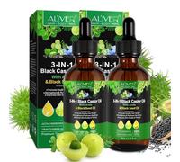 P-Beauty Aceite Capilar 2x 3in1, con Aceite de Ricino, Amla y Comino Negro 60ml - fortalece el cabello, promueve el crecimiento, hidratación para piel y cabello - aceite contra la caída del cabello