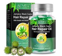 P-Beauty Aceite de ricino con queratina y vitaminas - 1x40 cápsulas para el crecimiento del cabello y cuidado del cuero cabelludo, contra la caída y daño capilar.