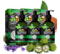 P-BEAUTY Acondicionador 3 en 1 3 x 300ml - con aceite de comino negro, lavanda y argán - cuida el cuero cabelludo, estimula el crecimiento y protege contra puntas abiertas - efecto nutritivo