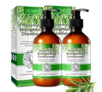 P-Beauty Acondicionador de romero 2x300 ml, acondicionador suave para cabello dañado y seco, para el crecimiento del cabello y el cuidado del cuero cabelludo, romero-menta piperita