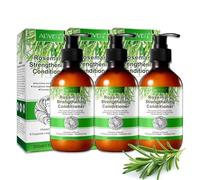 P-Beauty Acondicionador de romero 3x300 ml, acondicionador suave para cabello dañado y seco, para el crecimiento del cabello y el cuidado del cuero cabelludo, romero-menta piperita