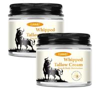 P-Beauty Crema para la piel de sebo y miel para la cara y el cuerpo - Whipped Tallow Cream - Cuidado de la piel natural, piel seca y sensible, se absorbe rápidamente, crema hidratante y