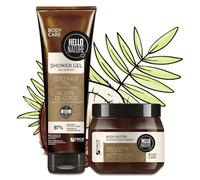 P-Beauty - Juego de crema de ducha y mantequilla corporal para piel seca, aceite de coco orgánico, vegano, pantenol y aceite de almendras con cuidado intensivo y aroma de coco (juego 1)