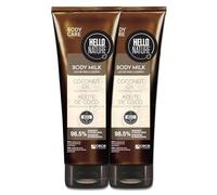 P-Beauty Loción corporal de leche corporal con aceite de coco orgánico, leche corporal con aceite de almendras y pantenol, cuidado hidratante para pieles muy secas, cuidado de la piel vegana sin