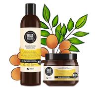 P-Beauty Marula - Set de champú y mascarilla para el cabello - Bio y Vegano - Champú para el cabello para una reparación intensiva, hidratación y brillo - Tratamiento para el cabello seco y dañado sin
