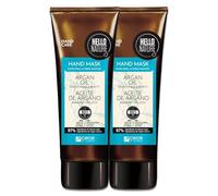 P-Beauty Mascarilla de manos con aceite de argán y vitamina E, vegano, rico cuidado de manos para manos secas, hidratación intensa y regeneración, crema de manos sin parabenos ni siliconas (2 x 75 ml)