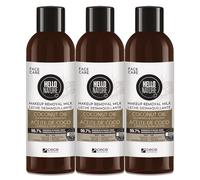 P-Beauty Naturkosmetik - 3 leches limpiadoras faciales - Desmaquillante suave con aceite de coco orgánico, vegano - Limpiador respetuoso con los ojos - Limpieza de la piel sensible - Limpieza facial y