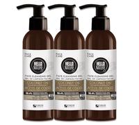 P-Beauty Naturkosmetik 3 x Gel Cleansing Gel 180 ml - Gel de lavado facial - Limpieza facial suave con aceite de coco orgánico y vegano - Hidratante y elimina el maquillaje, el sebo y las impurezas