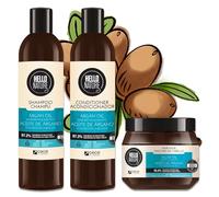 P-Beauty Naturkosmetik - Aceite de argán para el cuidado del cabello, champú, acondicionador y mascarilla para el cabello, vegano, sin siliconas, cuidado del cabello para hidratación, reparación y