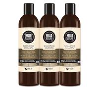 P-Beauty Naturkosmetik Repair Champú de aceite de coco - para cabello seco y dañado con pantenol y vitamina E, sin silicona, vegano, orgánico, champú para el cabello, antiencrespamiento, aceite de