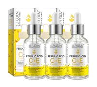 P-Beauty - Serum facial altamente eficaz con 20% de vitamina C + 5% vitamina E y 15% ácido ferúlico - suero facial para protección de la piel, reducción de arrugas, brillo y antipigmento - suero de