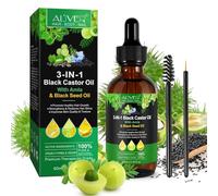 P-Beauty Set Crecimiento Capilar 3 en 1 1 x 60ml Aceite - Con ricino negro, amla y comino negro - Champú, acondicionador y aceite para crecimiento, brillo y suavidad - Todo tipo de cabello