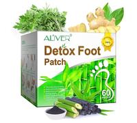 P-Beauty - Tiritas de desintoxicación para pies con vinagre de bambú y jengibre, 1 x 60 unidades - Apósitos de desintoxicación para los pies, para desintoxicación natural del cuerpo, mejor sueño y más