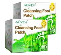 P-Beauty - Tiritas de desintoxicación para pies con vinagre de bambú y jengibre, 2 x 60 unidades - Apósitos de desintoxicación para los pies, para desintoxicación natural del cuerpo, mejor sueño y más