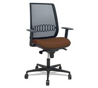 Piqueras y Crespo Silla de oficina Alares 0B68R65 ergonómica malla negra asiento marrón