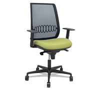 Piqueras y Crespo Silla de oficina Alares malla negra asiento verde brazos y altura regulables