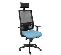 P&C Silla de Oficina con Cabecero Horna SBALI13 Azul Cielo