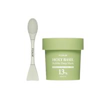 P.CALM - Holy Basil Bubble Deep Mask - 90g (1ea) + Dual Pore Cleansing Brush (1ea) Set