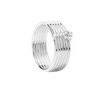 P D PAOLA 32019937 - Anillo para mujer de plata 925 con circonitas, 56, Diamantes, Zirconia cúbica