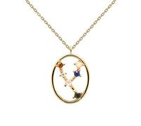 P D PAOLA - Collar Tauro - Plata de Ley 925 Bañada en Oro de 18k - Joyas para Mujer