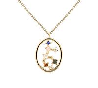 P D PAOLA - Collar Virgo - Plata de Ley 925 Bañada en Oro de 18k - Joyas para Mujer