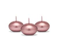 P&D SDMET40-019R-OP - 50 Velas Flotantes Decorativas Rosa Oro Metellic 4 cm