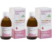 P DELAPIEL Bronchotos Pediátrico - Jarabe tos seca y productiva. Niños partir de 1 año. Sin Lactosa. Sin Gluten. Sabor fresa (Paquete de 2)