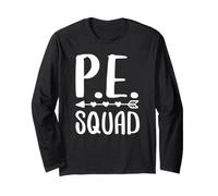 P.E. Squad Shirt Hombres Mujeres PE Educación Física Profesor Manga Larga