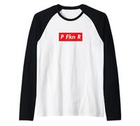 P FKN R Puerto Rico Fan Funny Meme Argot Urbano Música Española Camiseta Manga Raglan