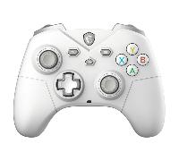 MSI FORCE GC300 WIRELESS WHITE Mando inalámbrico para PC, 2.4 GHz, Bluetooth, USB Tipo-C a A, Batería de 20 horas, Cubiertas D-Pad intercambiables, Motores de vibración duales