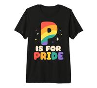 P Is For Pride Rainbow LGBTQ Aliado Igualdad Camiseta Premium
