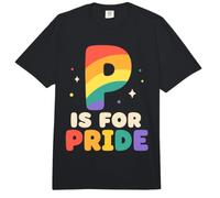 P Is For Pride Rainbow LGBTQ Aliado Igualdad Comfort Colors Adult Heavyweight T-Shirt
