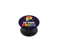 P Is For Pride Rainbow LGBTQ Aliado Igualdad PopSockets PopGrip Adhesivo