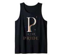 P Is For Pride Rainbow Tipografía LGBTQ Igualdad Camiseta sin Mangas