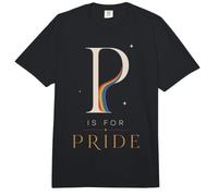 P Is For Pride Rainbow Tipografía LGBTQ Igualdad Comfort Colors Adult Heavyweight T-Shirt