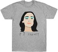 P@j H@ar@ve@y T Shirt Indie Punk Alternative Rock Music Gray M Men