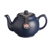 P&K - Juego de tetera y colador de té (6 tazas), color azul mate