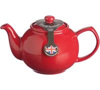 P&K - Juego de tetera y colador de té (6 tazas), color rojo