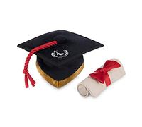P.L.A.Y. PET LIFESTYLE AND YOU - Peluche de Perro - Back to School Collection - Graduation Hat & Scroll/Final Sombrero & Insignias.